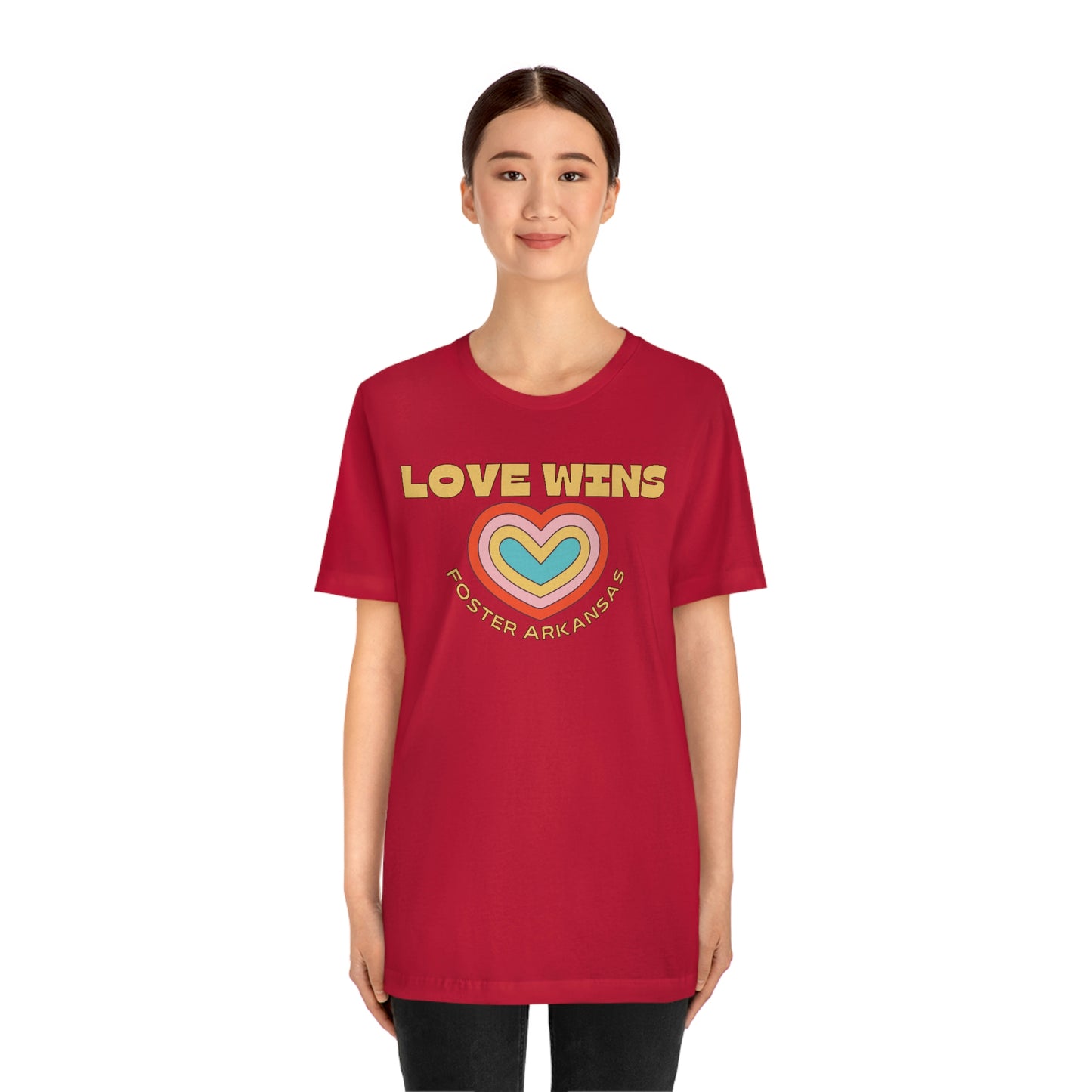 Love Wins Foster Arkansas Retro Heart Shirt