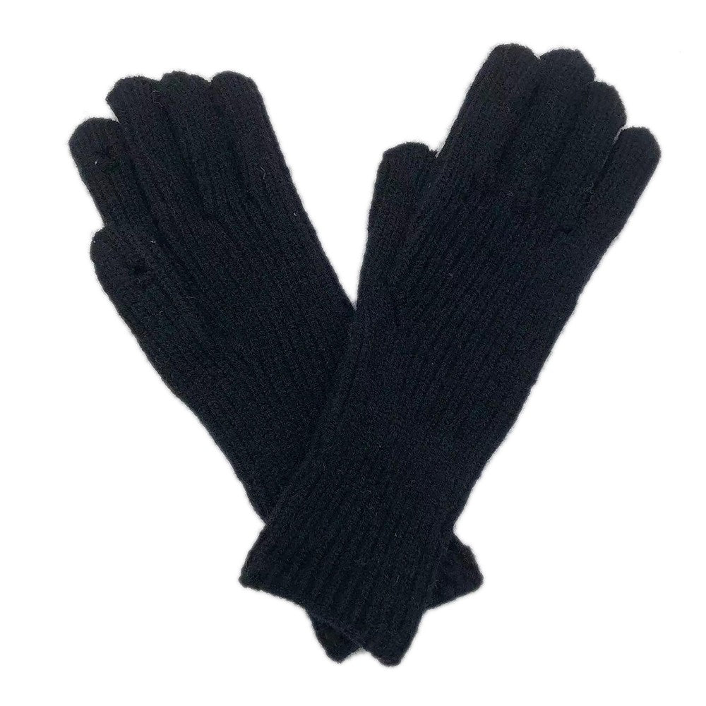 Women's Knit Glove With Thumb/Pointer Finger Opening Smartphone Winter Gloves