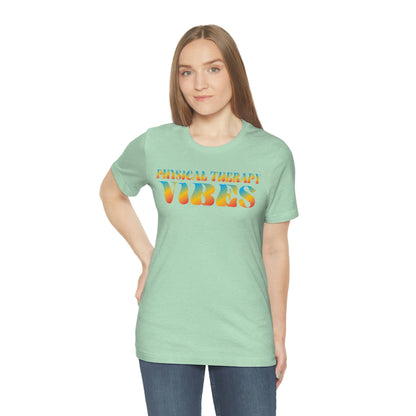 Physical Therapy Vibes Retro Shirt PT PTA Therapist Mint