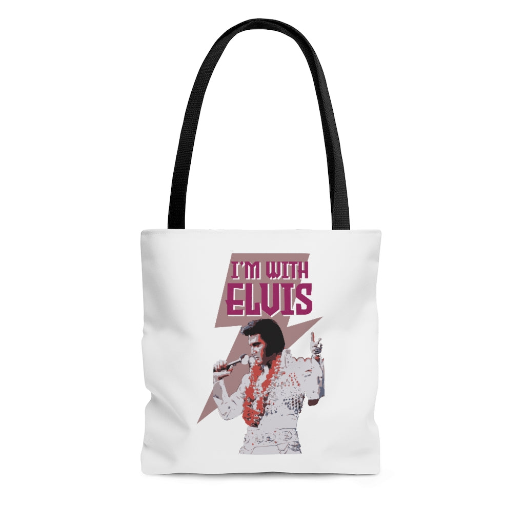 I'm With Elvis Presley Tote Bag AOP