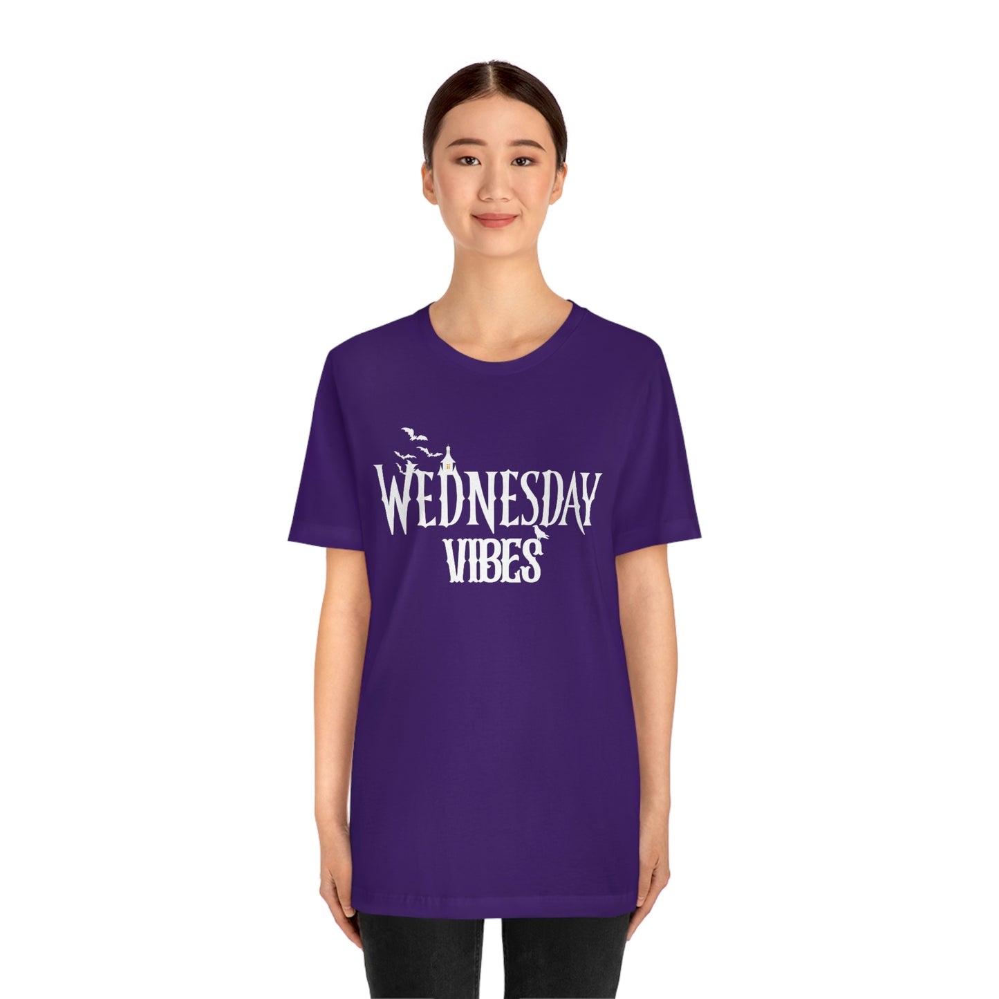 Wednesday Vibes Shirt Wednesday Addams Graphic Tee - Bella Canvas