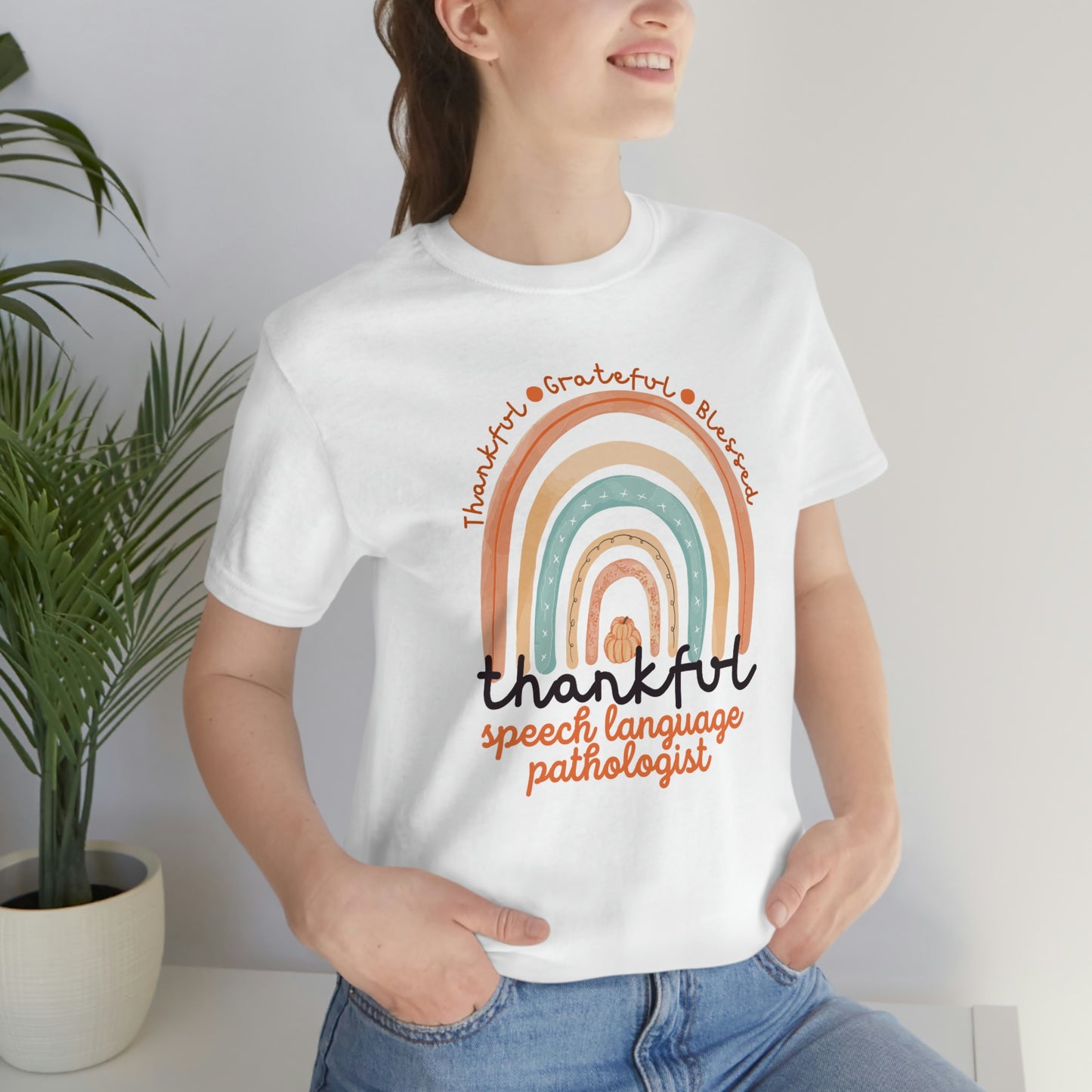 Thankful Speech Pathologist SLP Fall Thanksgiving Shirt