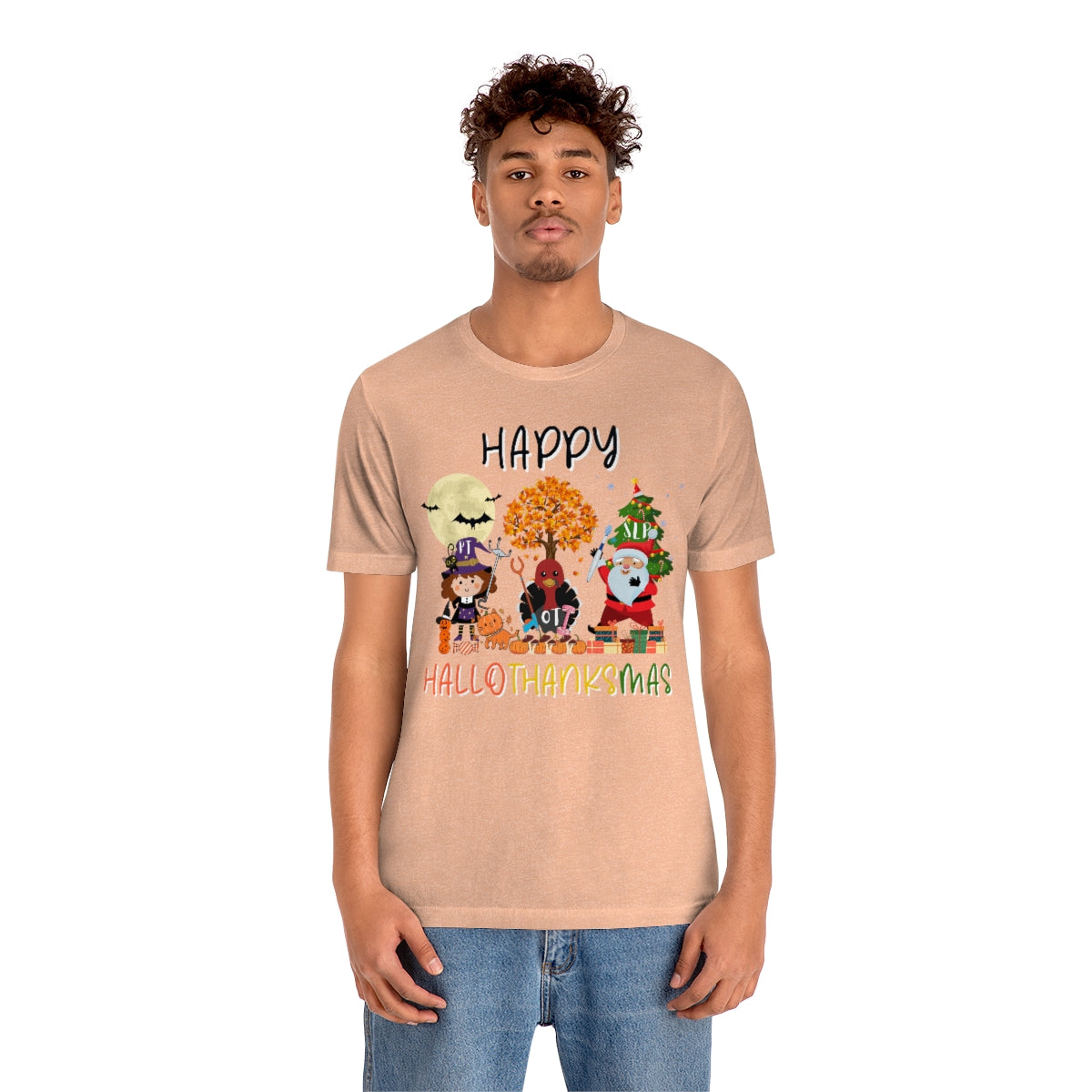 Happy Hallowthanksmas Therapy Team Shirt Fall Thanksgiving Tee