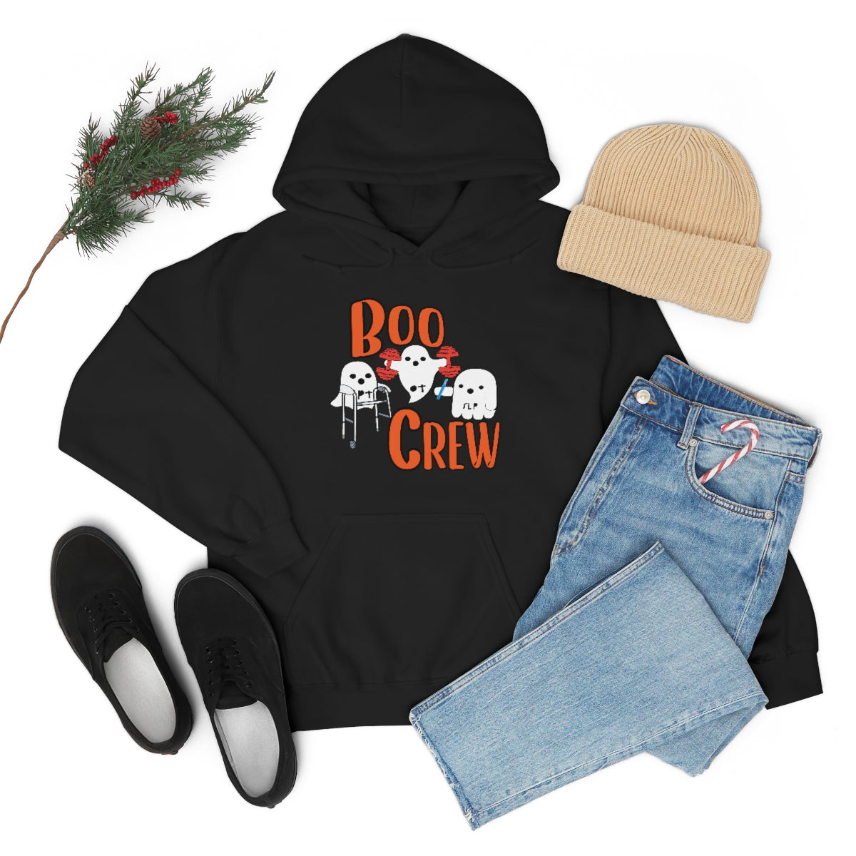 Boo Crew Halloween Hoodie Unisex Heavy Blend™ Hooded Sweatshirt