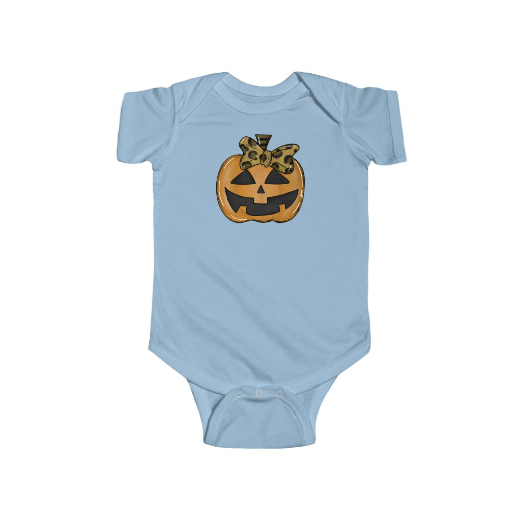 Pumpkin Face Infant Fine Jersey Bodysuit