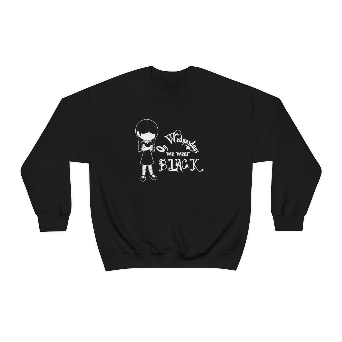 Wednesday Addams Crewneck Sweatshirt On Wednesdays We Wear Black