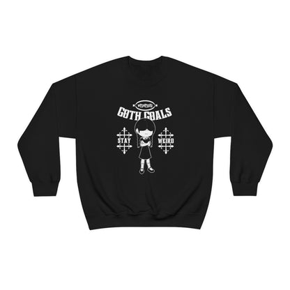 Goth Goals Wednesday Addams Crewneck Sweatshirt