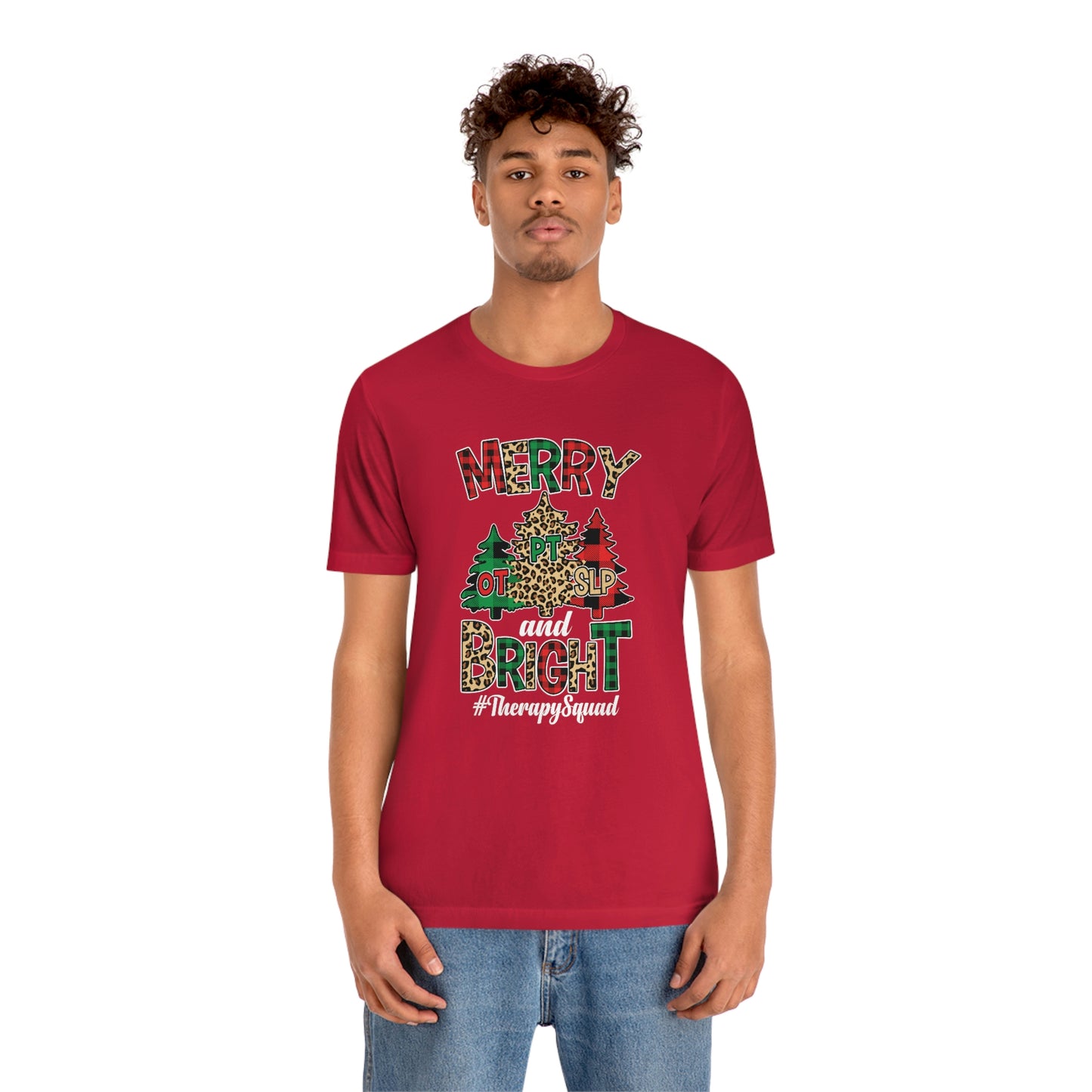 Merry And Bright Therapy Squad Shirt OT PT SLP