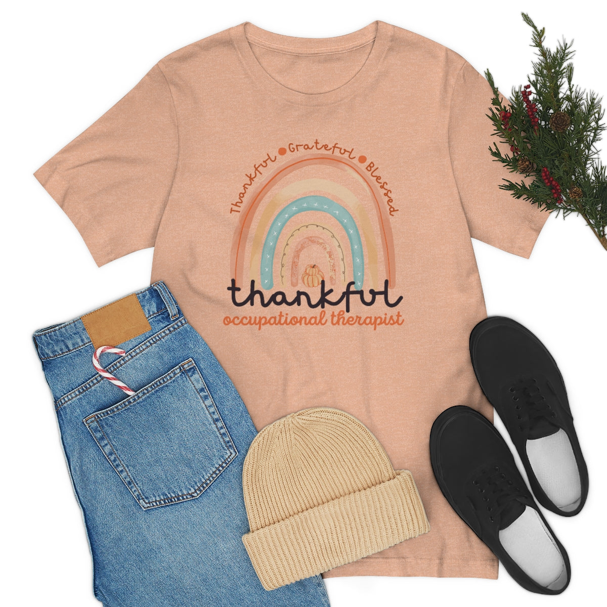 Thankful Occupational therapist OT Fall Thanksgiving Shirt