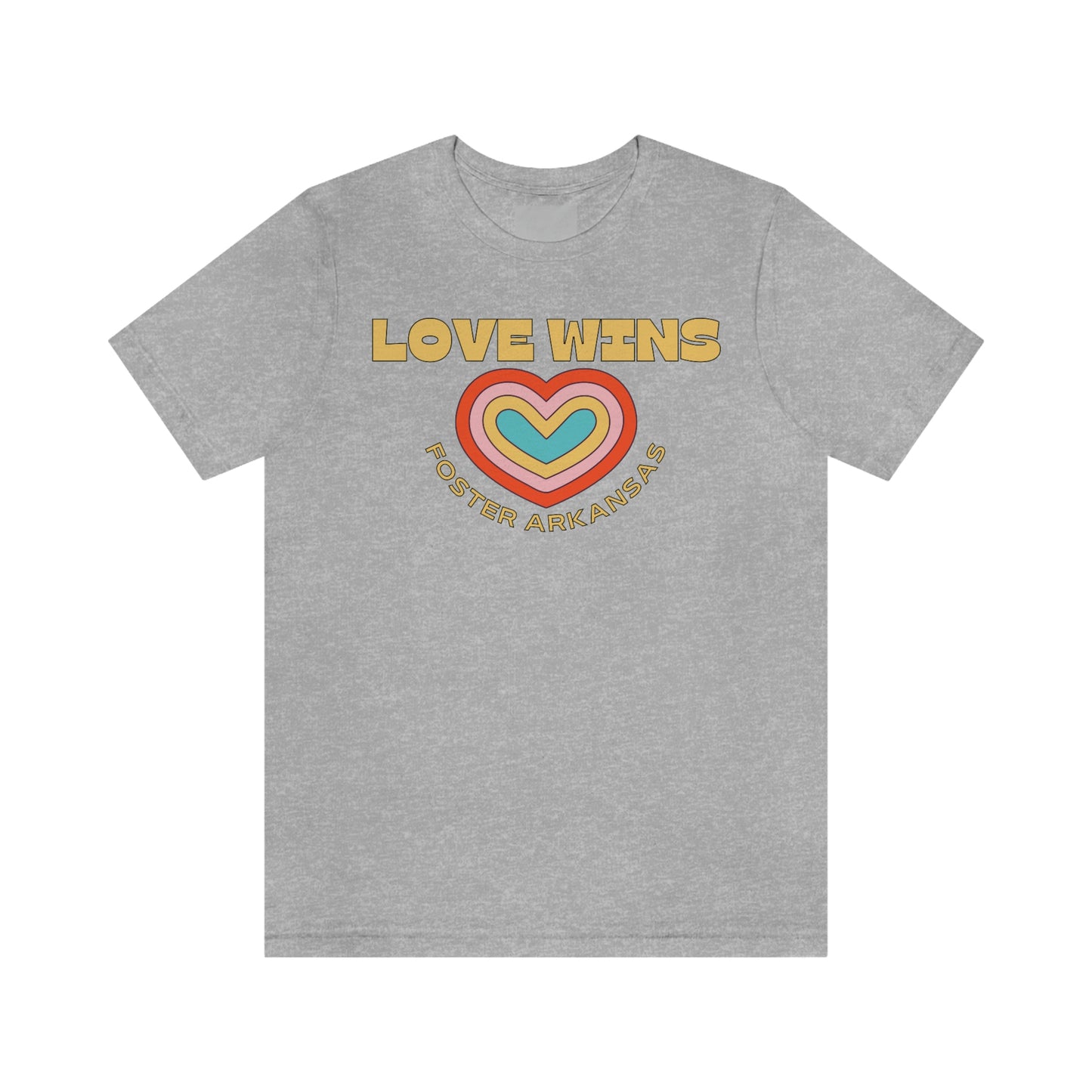 Love Wins Foster Arkansas Retro Heart Shirt