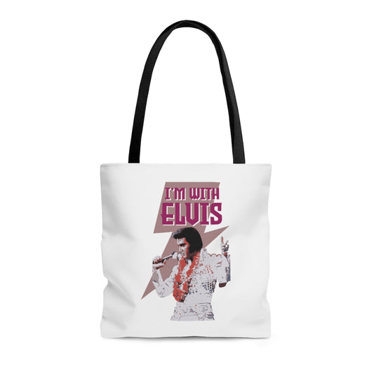 I'm With Elvis Presley Tote Bag AOP