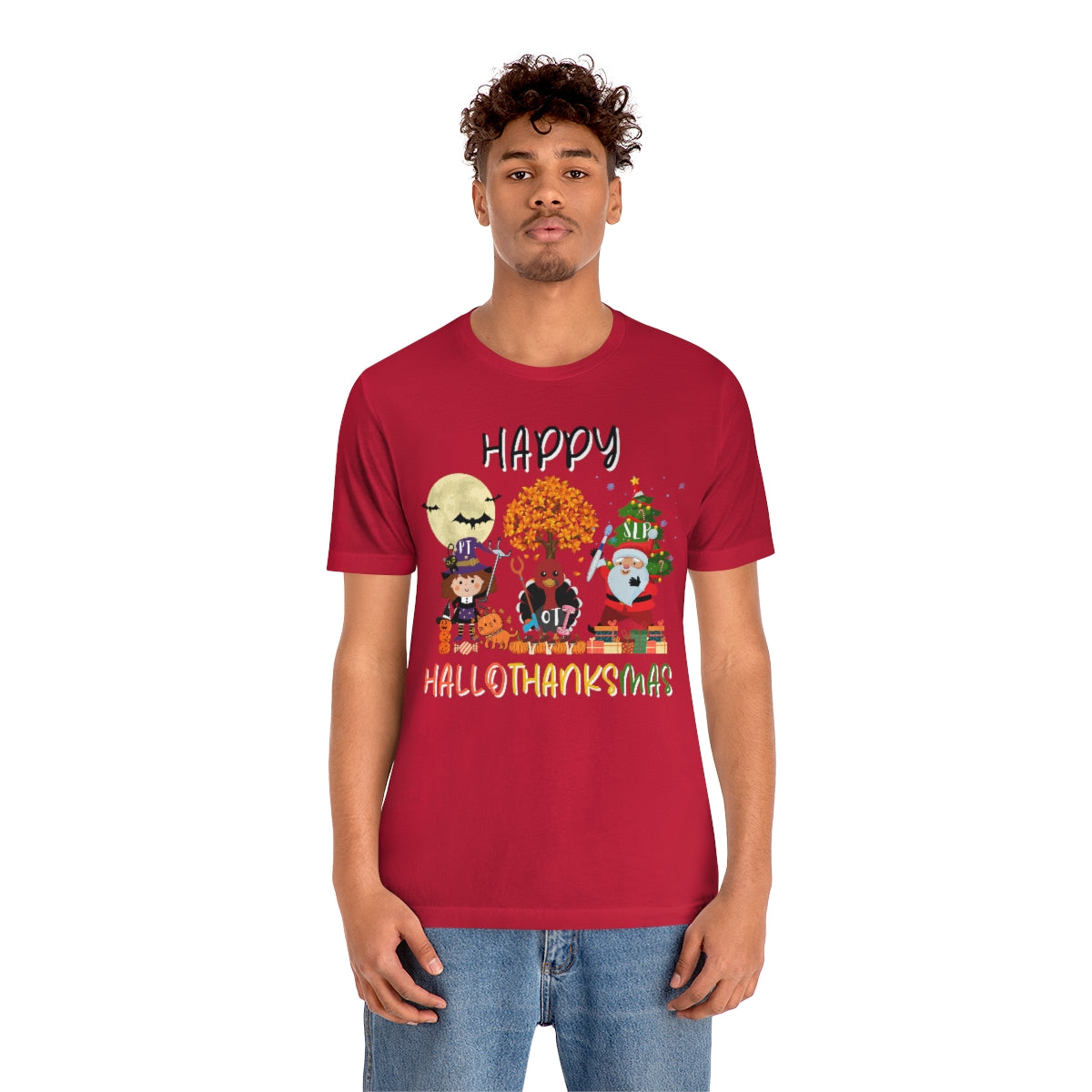 Happy Hallowthanksmas Therapy Team Shirt Fall Thanksgiving Tee