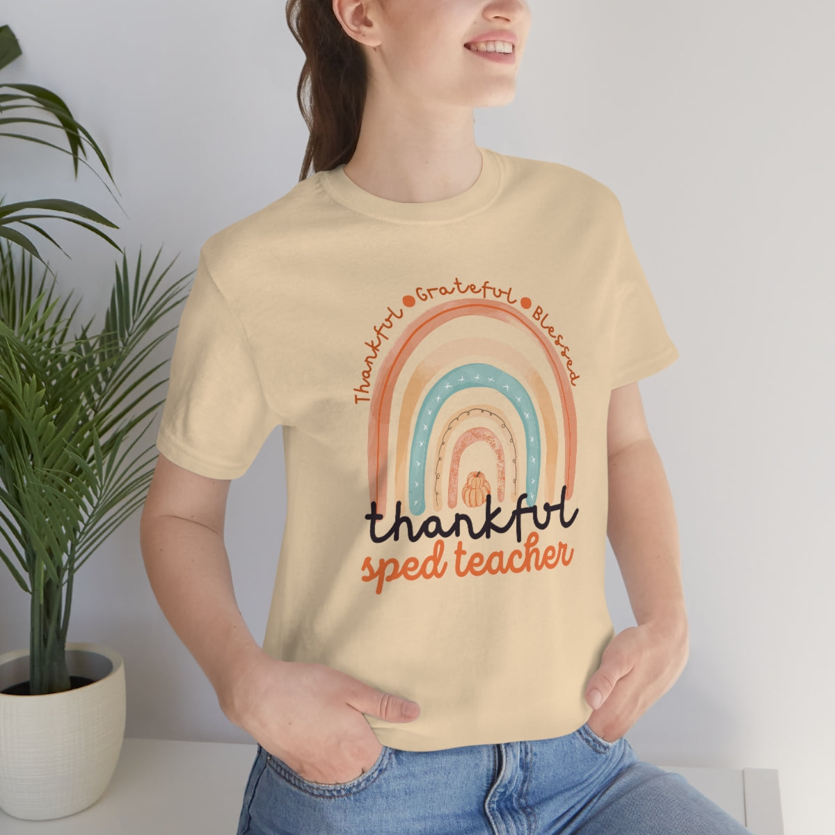 Thankful SPED Teacher Fall Thanksgiving Shirt