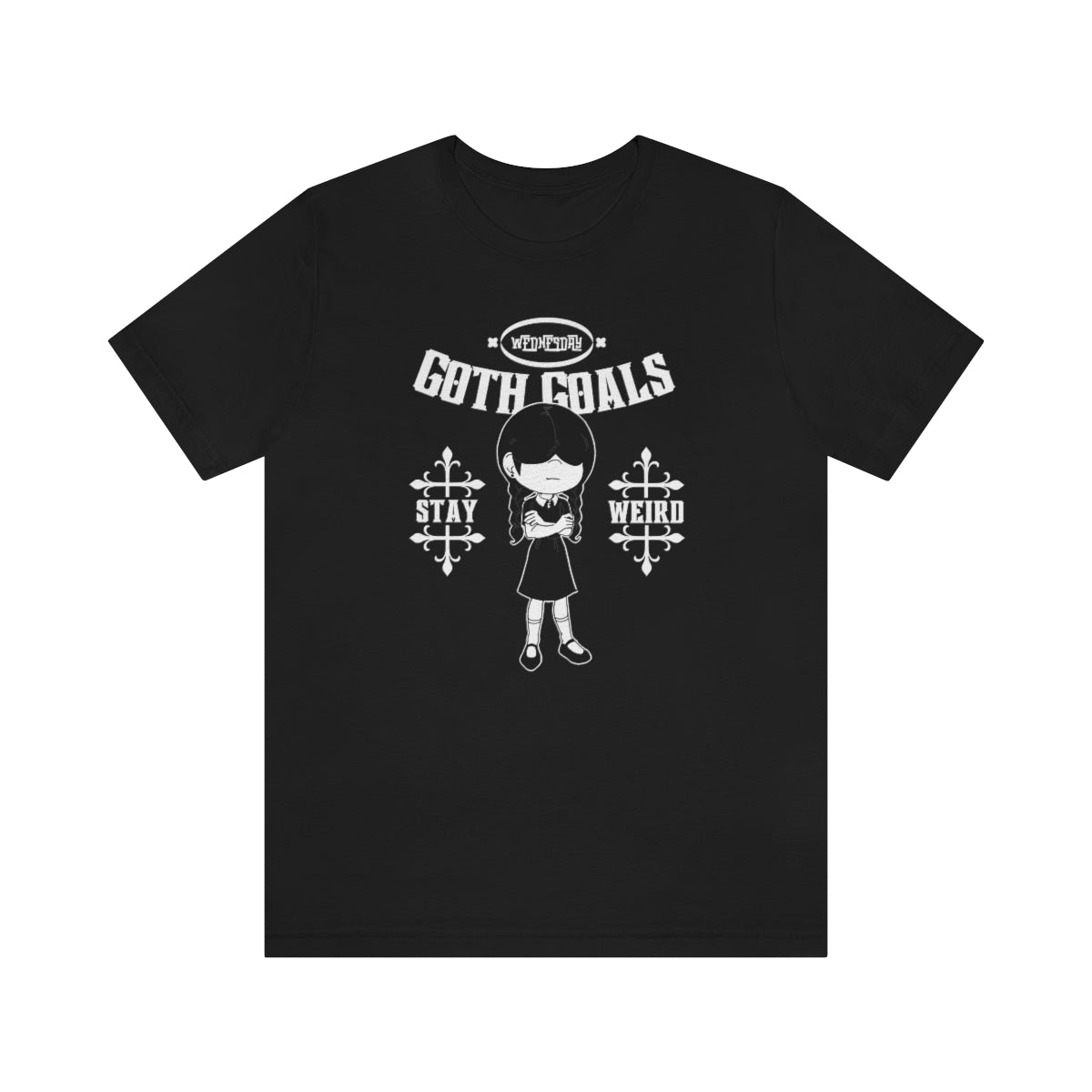 Goth Goals Wednesday Addams Shirt Graphic Tee - Bella Canvas