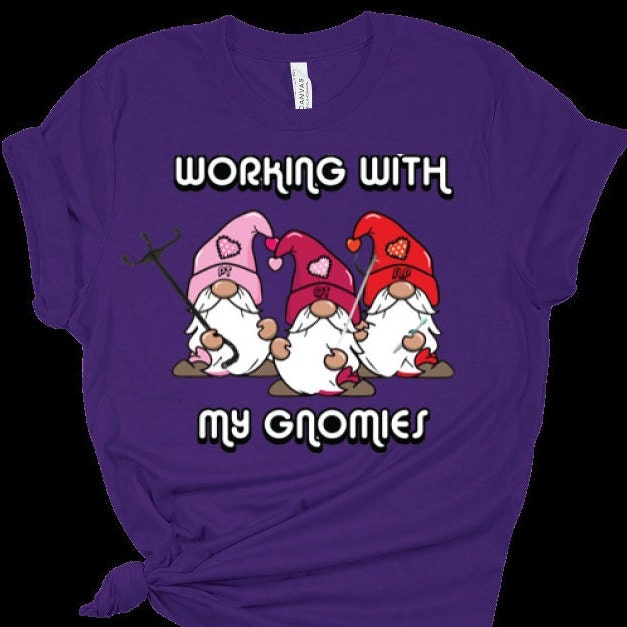 Ot, Pt and Slp Valetines Therapy T-Shirt, Occupational Therapy, Physical Therapy, Speech Language Pathologist, Working with My Gnomies